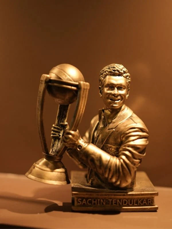 Cricket Legend Sachin With World Cup Premium Figurine