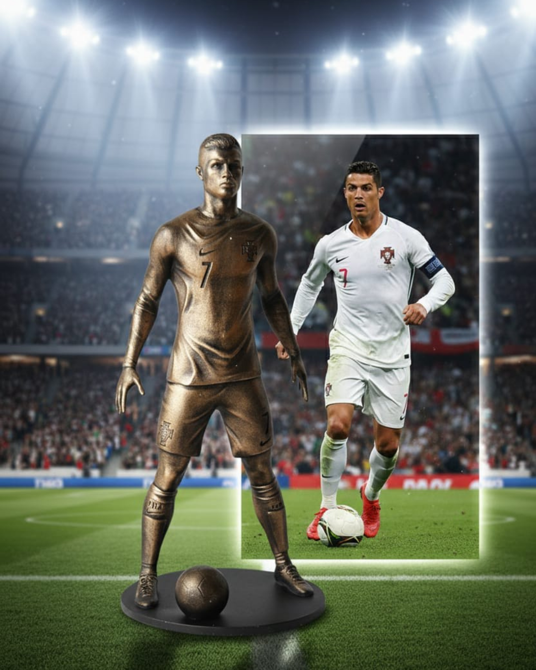Football Player Resin Figure – Ronaldo PG Edition – Premium Sports Action Figure for Fans, Kids & Collectors – Detailed Design, Ideal for Display & Gifting
