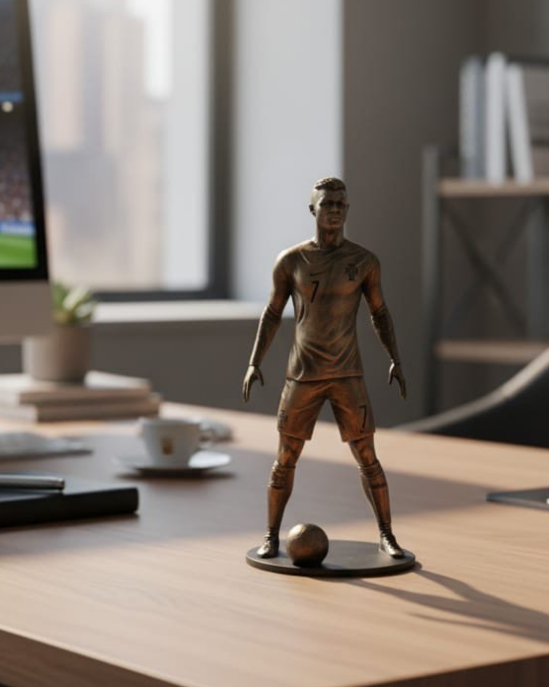 Football Player Resin Figure – Ronaldo PG Edition – Premium Sports Action Figure for Fans, Kids & Collectors – Detailed Design, Ideal for Display & Gifting