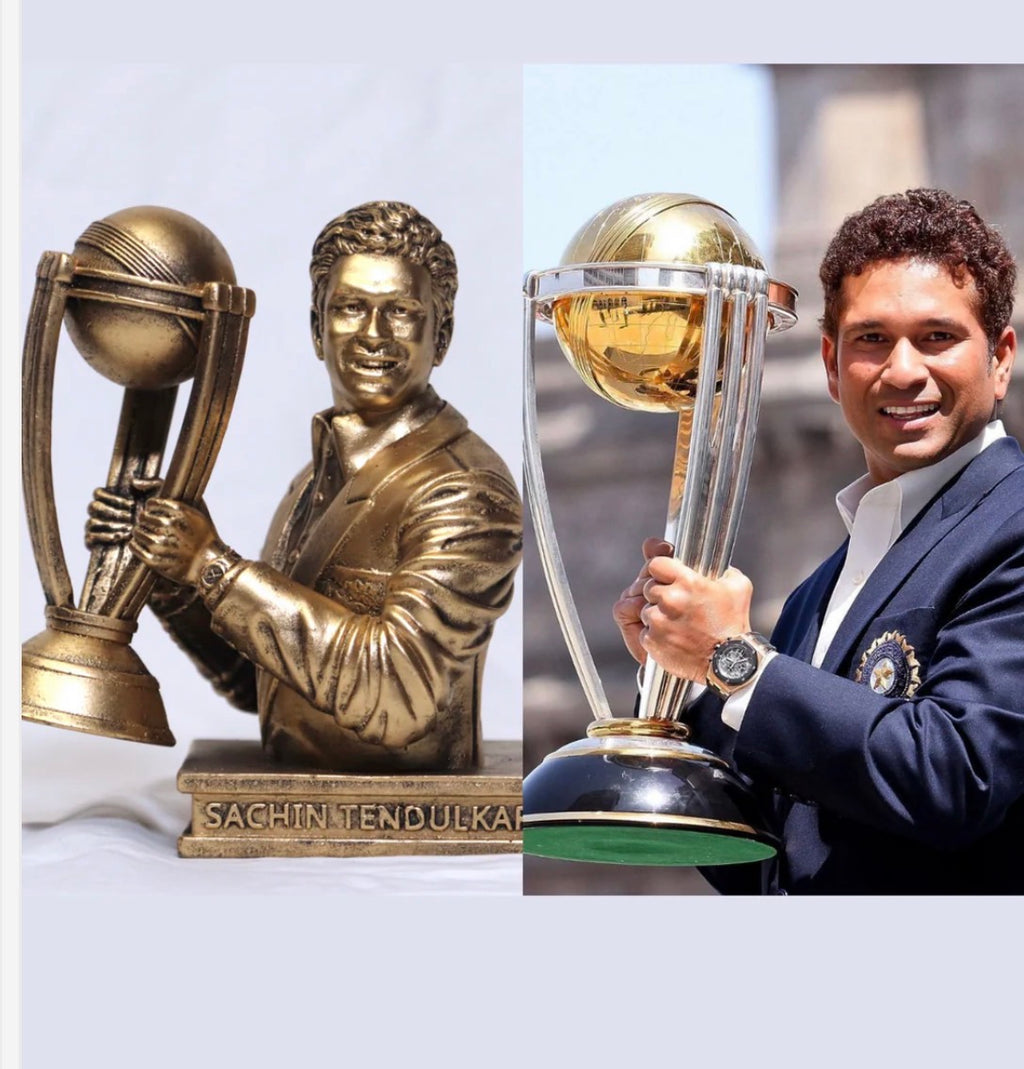 Cricket Legend Sachin With World Cup Premium Figurine