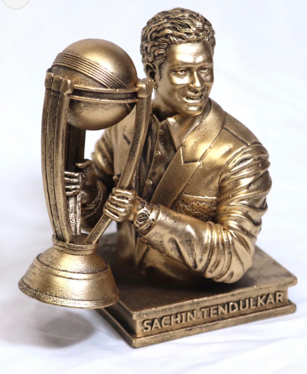 Cricket Legend Sachin With World Cup Premium Figurine