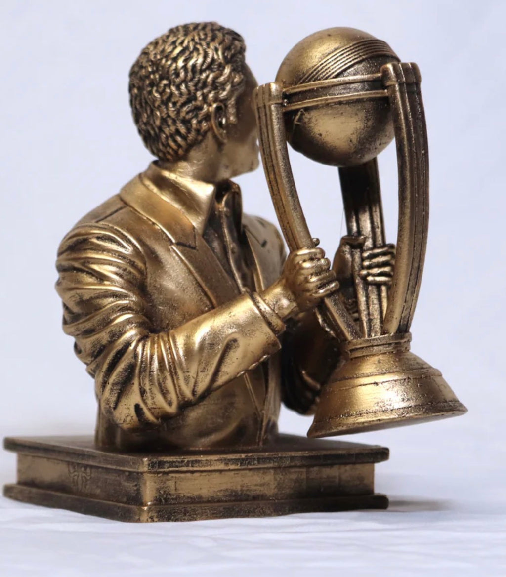 Cricket Legend Sachin With World Cup Premium Figurine