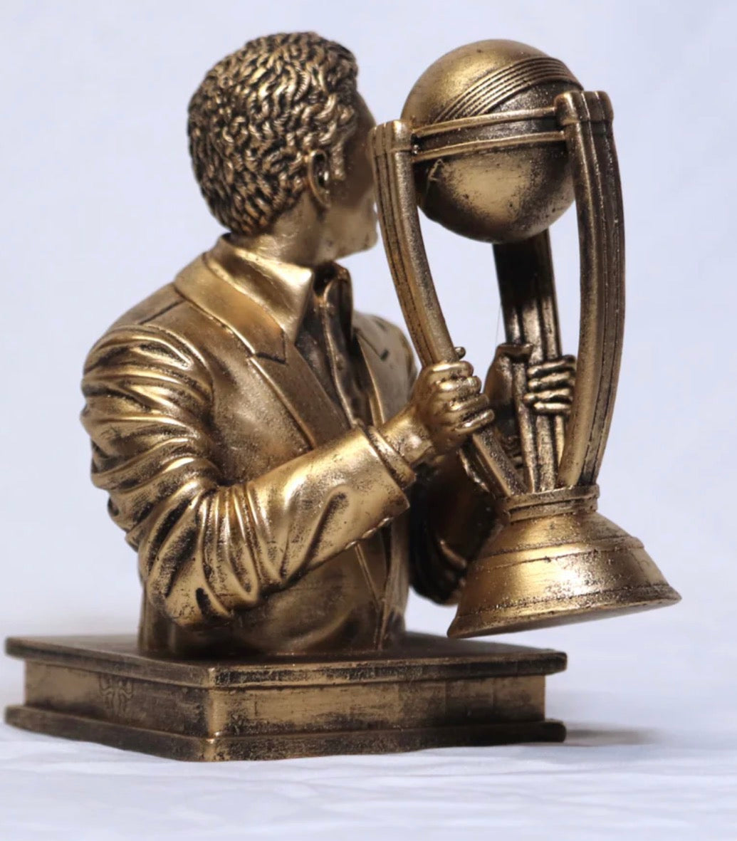 Cricket Legend Sachin With World Cup Premium Figurine