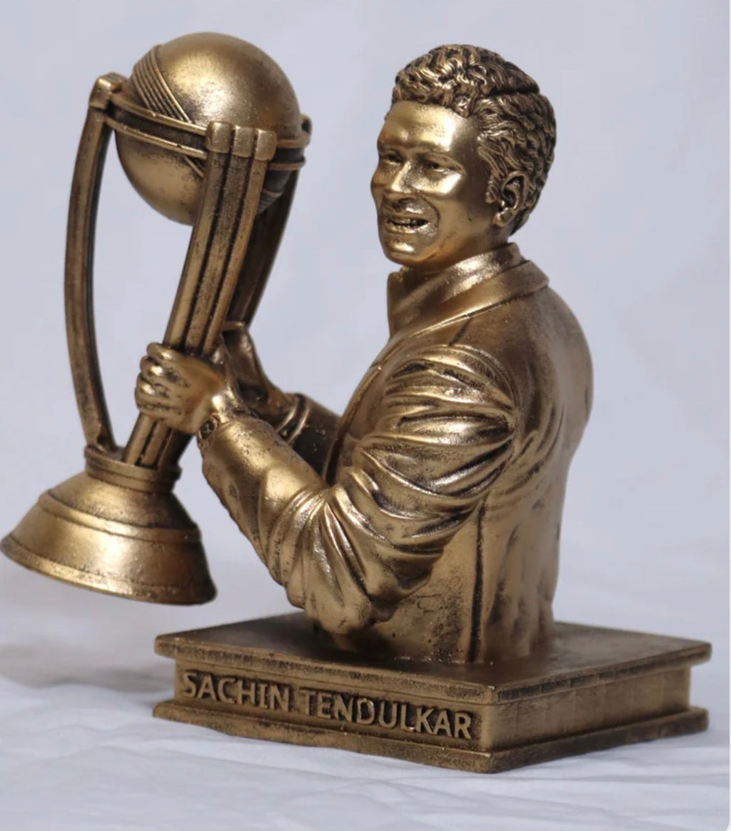 Cricket Legend Sachin With World Cup Premium Figurine